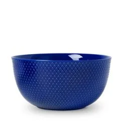 Lyngby Porcelæns Fabrikken Lyngby Porcelæn Rhombe Skål 22 Cm Mørk Blå