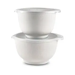 Rosti Margrethe Røreskåle 2+3 Liter Med Låg Pebble Hvid