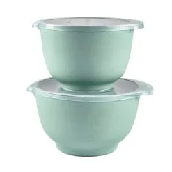 Rosti Margrethe Røreskåle 2+3 Liter Med Låg Pebble Grøn