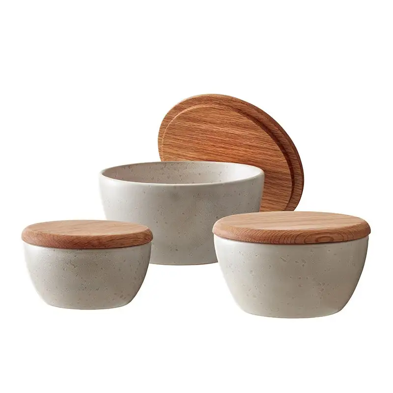 Bitz Skålesæt Med Låg 3 Størrelser Mat Creme 3 Bitz Skålesæt Med Låg 3 Størrelser Mat Creme