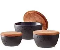 Bitz Skålesæt M. Låg, Sort/mørkeblå