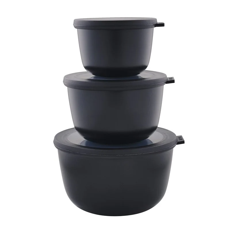 Mepal Cirqula Skåle 3 Pak Sort Høj 3 Mepal Cirqula Skåle 3 Pak Sort Høj