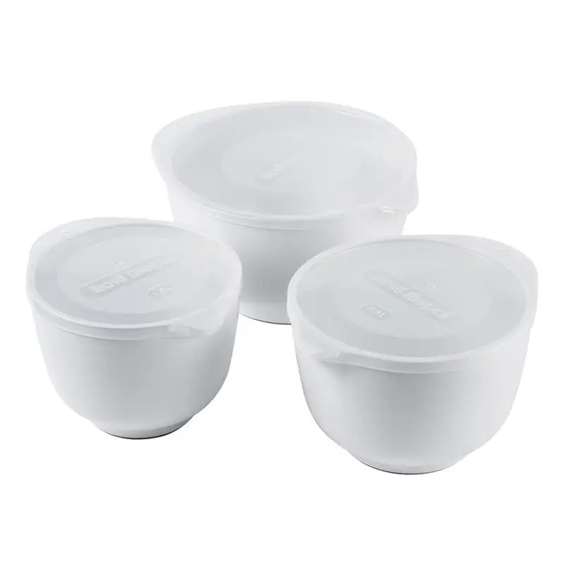 Rosti Margrethe Røreskåle Hvid Sæt 3 Dele + Låg 3 Rosti Margrethe Røreskåle Hvid Sæt 3 Dele + Låg