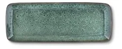 Bitz Serveringsfad Sort M. Grøn Glasur, 38x14 Cm